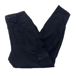Jaanuu Stretch Yoga Style Scrub Pants Women's Size Small Black